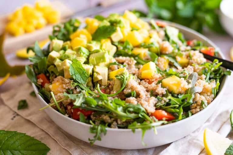 Quinoa Salad with Avocado and Mango | healthy, vegan, GF